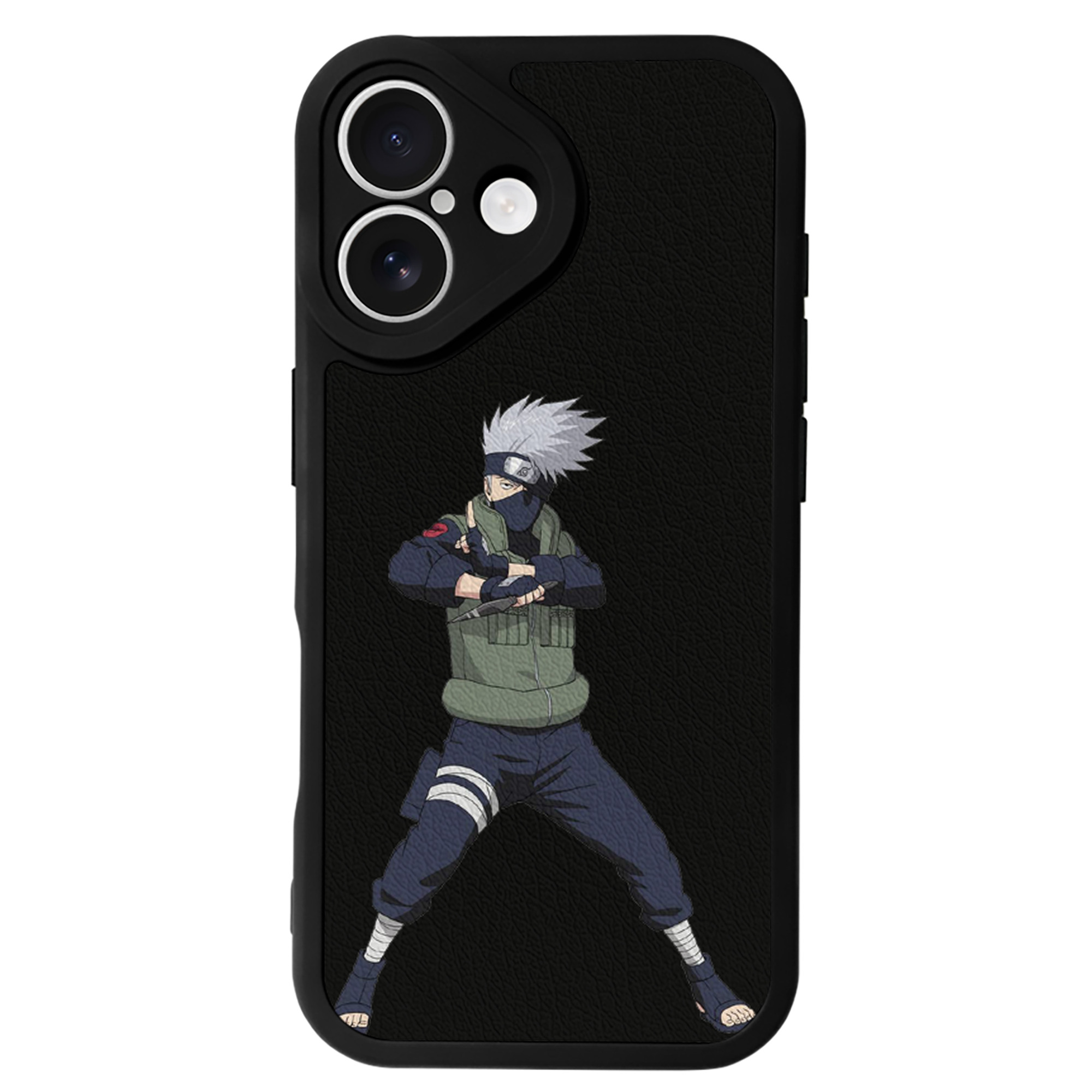 （画像用） NARUTO -ナルト- はたけ カカシ Hatake Kakashi 【iPhone 16シリーズ対応】シリコンスマホケース（レザー調） 材質：シリコン